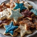 Adorably decorated Gemini Zodiac Cookies glistening with starry royal icing.