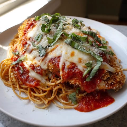 Crispy Chicken Parmesan Pasta