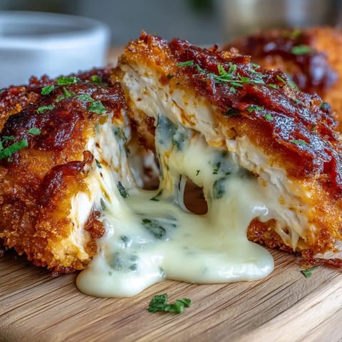 Fresh green onions garnish these Buffalo Chicken Bacon Mozzarella Bombs, served with creamy dip.