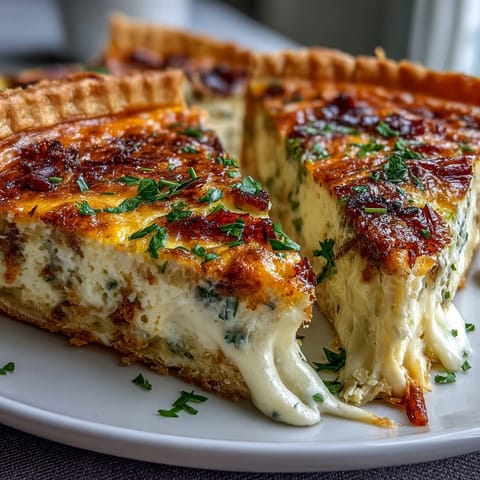 Spring Brunch Quiche with Leeks and Gruyere: A golden, flaky crust filled with creamy custard, tender leeks, and nutty Gruyere cheese—perfect for a leisurely spring brunch.