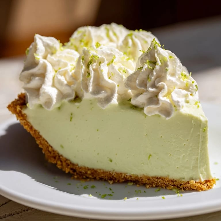 Fresh Key Lime Pie, served with a garnish of lime zest, promises a refreshing dessert experience.