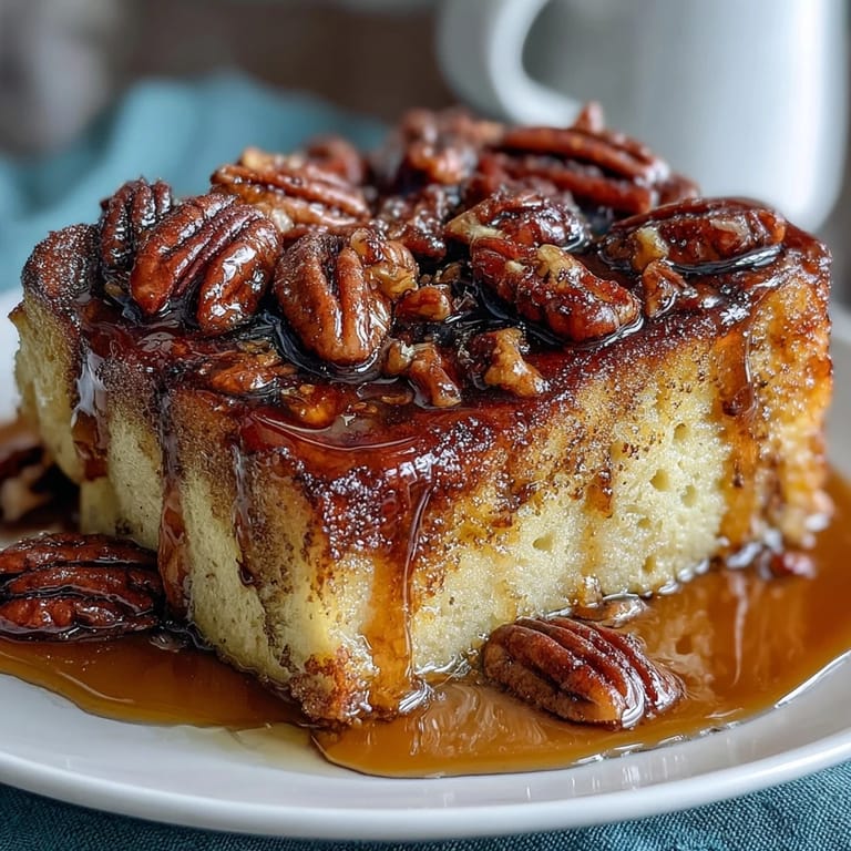 Easy pancake casserole with maple syrup drizzle, baked until golden and served warm for a sweet start to the day.