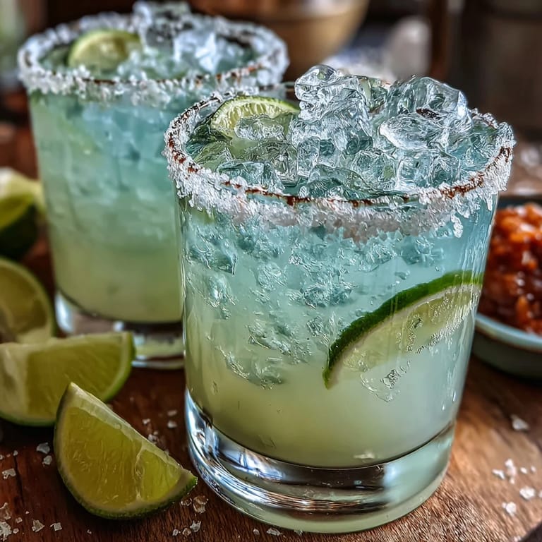 Zesty non-alcoholic margarita mocktail bursting with lime and orange flavors, served over ice with a classic salted rim.