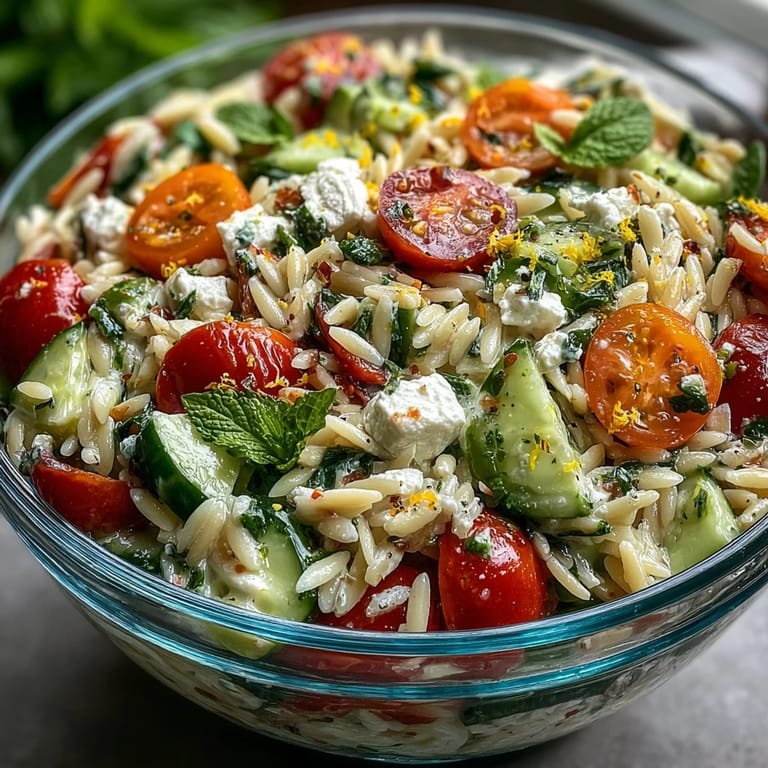 Crisp cucumber and Kalamata olives enhance the Summer Orzo Salad with Feta.