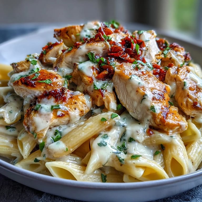 Savor this Marry Me Chicken Pasta, featuring creamy sauce and golden chicken pieces.