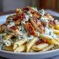 Creamy Marry Me Chicken Pasta with sun-dried tomatoes and basil, a viral delight.